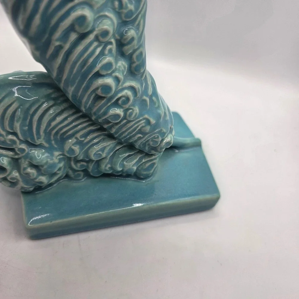 Vintage Royal Haeger Turquoise Figural Bird Vase MCM Art Pottery USA